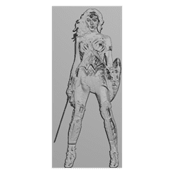 картинка Чудо-женщина L1-074 3D-STL.COM