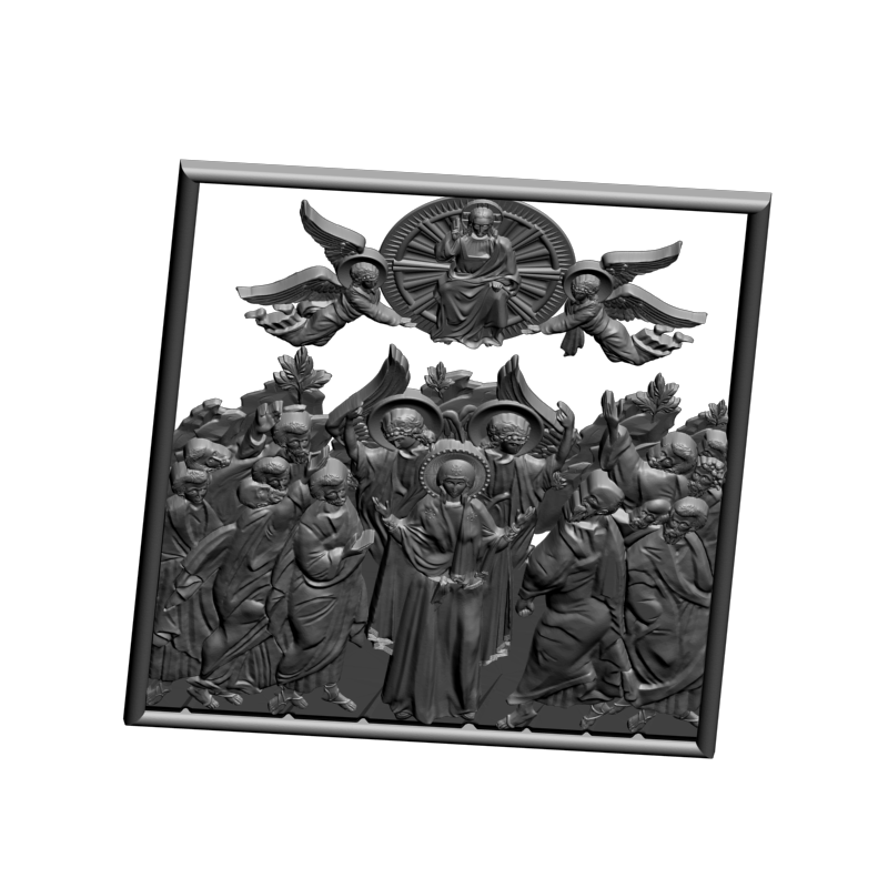 картинка Богоматерь с апостолами не каноническая V3-467 3D-STL.COM