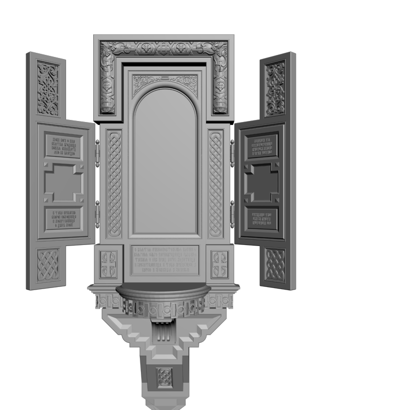 картинка Киот настенный складной 2 файла V4-031 3D-STL.COM