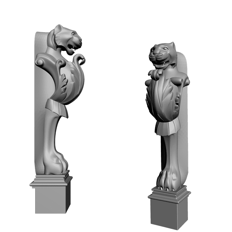 картинка Столб Тигр D17-016 3D-STL.COM