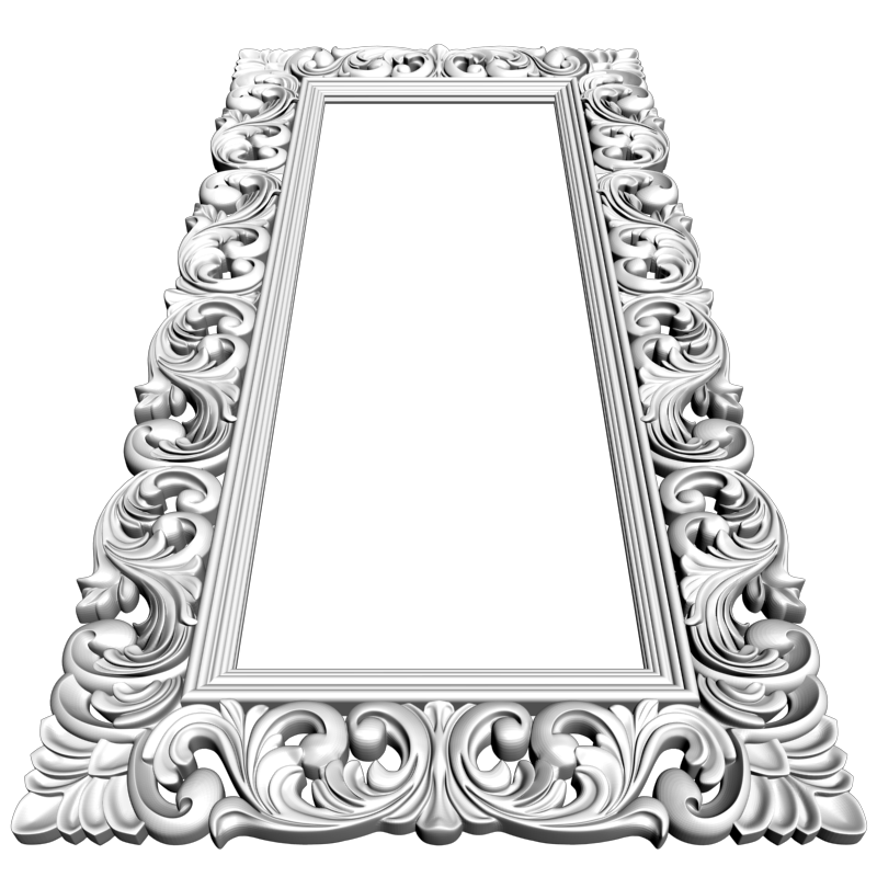 картинка Рама прямоугольная резная D14-385 3D-STL.COM