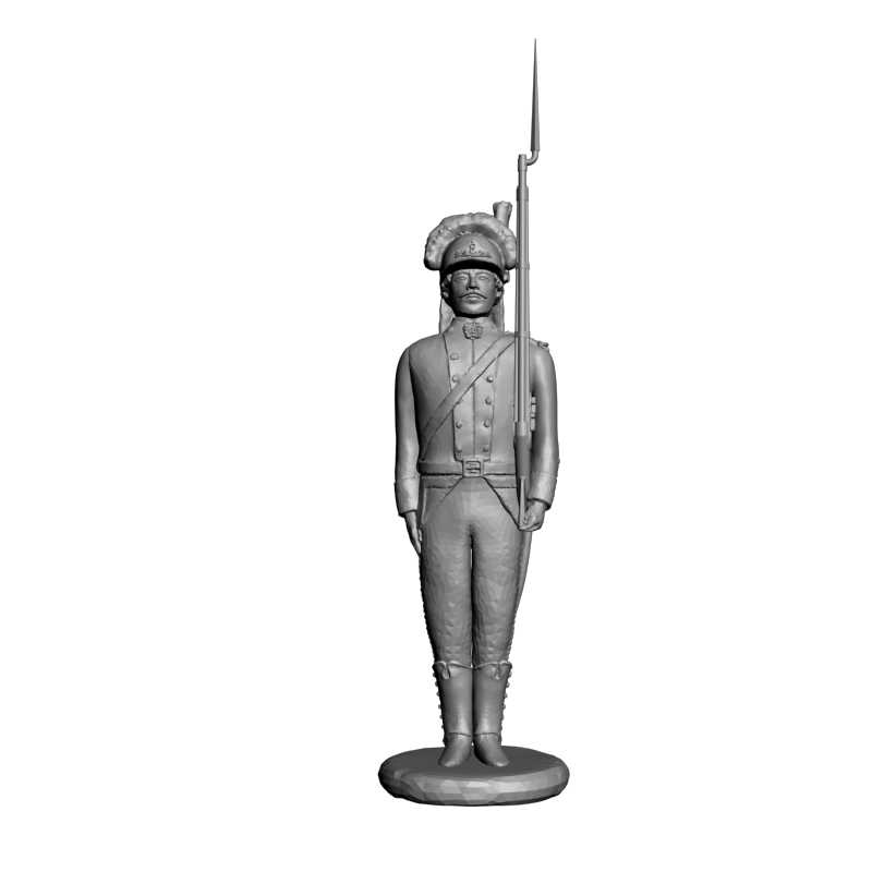 картинка Русский линейный пехотный гренадёр 1790 PI1-406 3D-STL.COM