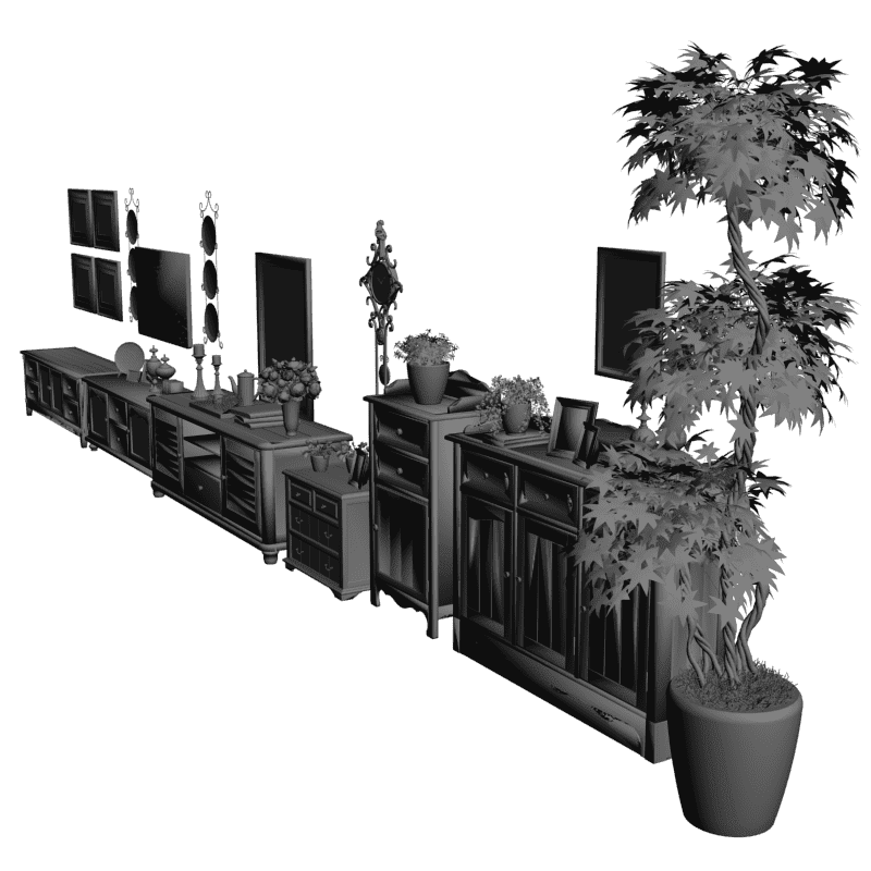 картинка Набор мебели M13-012 3D-STL.COM