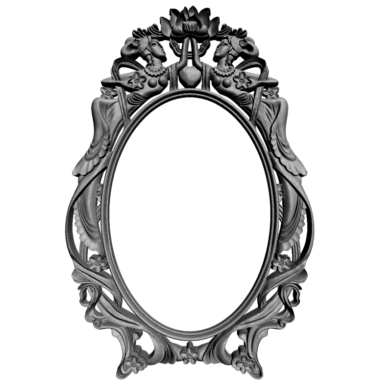 картинка Рама овальная резная D14-246 3D-STL.COM