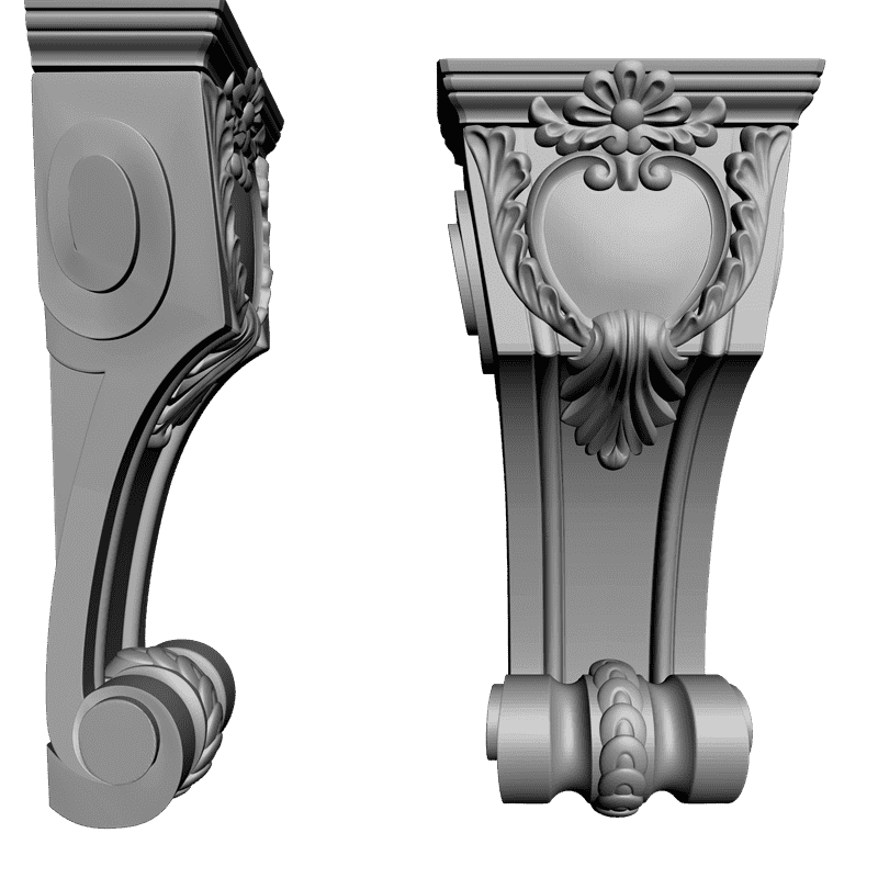 картинка Кронштейн резной D9-106 3D-STL.COM