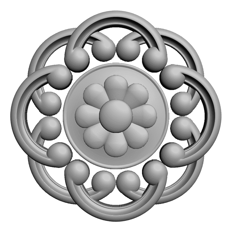 картинка Розетка резная D16-165 3D-STL.COM