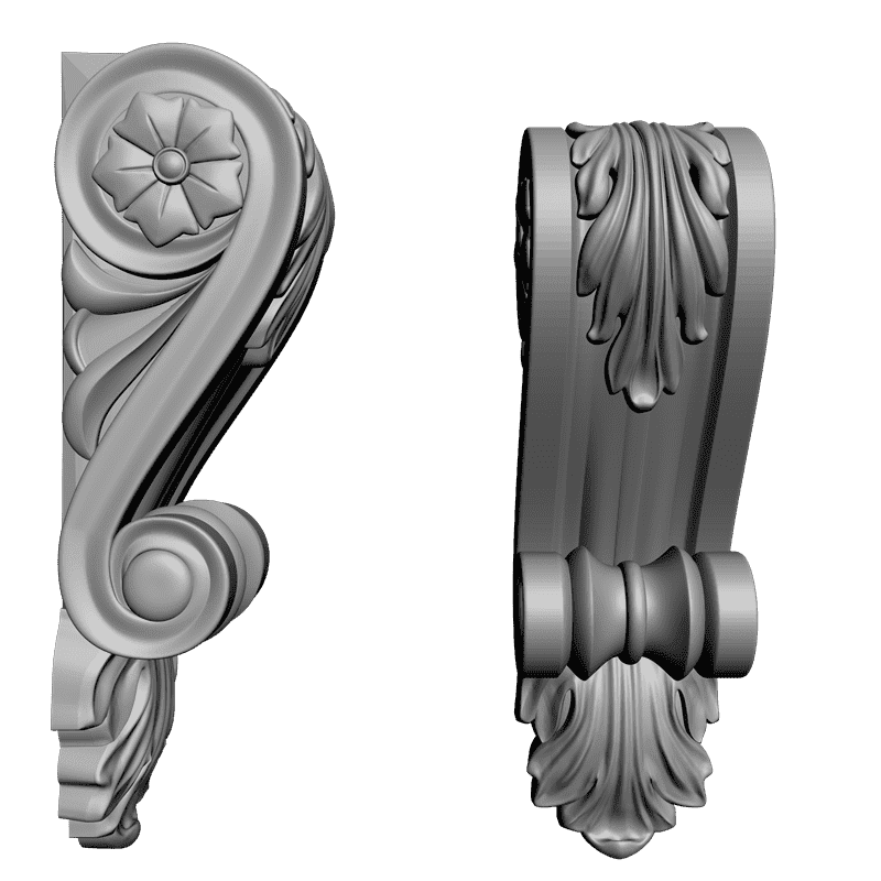 картинка Кронштейн резной D9-105 3D-STL.COM