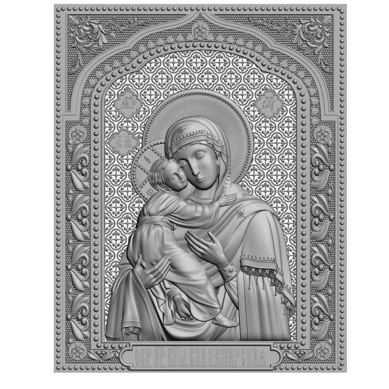 картинка Владимирская Богоматерь V3-337 3D-STL.COM