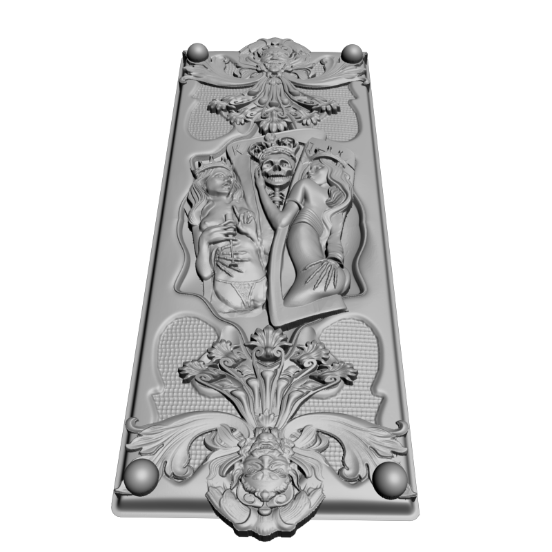картинка Нарды с черепом PI2-110 3D-STL.COM