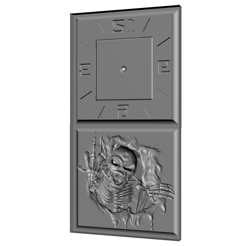 картинка Часы с черепом P3-139 3D-STL.COM