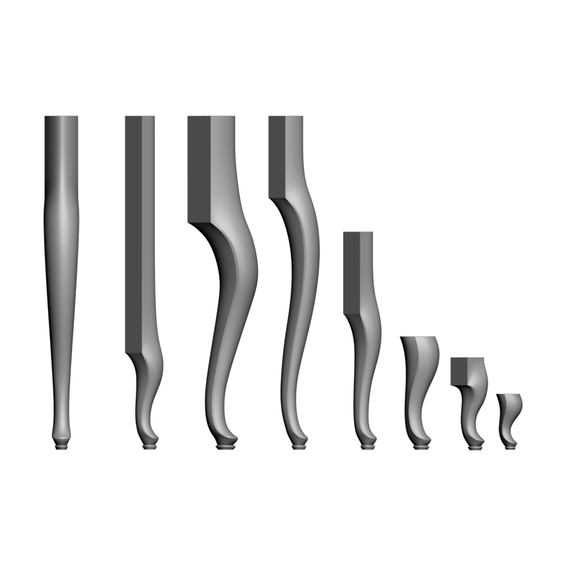 картинка 8 различных ножек D17-079 3D-STL.COM
