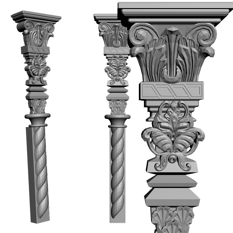 картинка Набор. 24 Детали иконостаса V2-013 3D-STL.COM