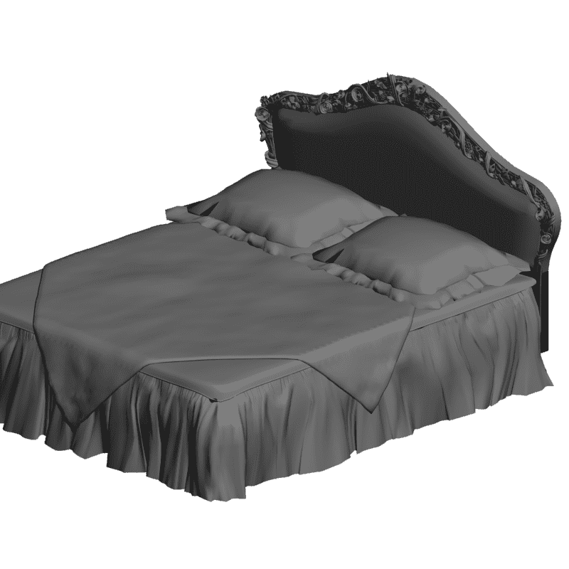картинка Кровать резная M4-122 3D-STL.COM