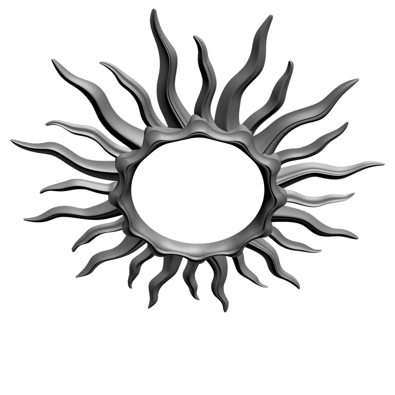 картинка Рамка резная Солнце D14-272 3D-STL.COM