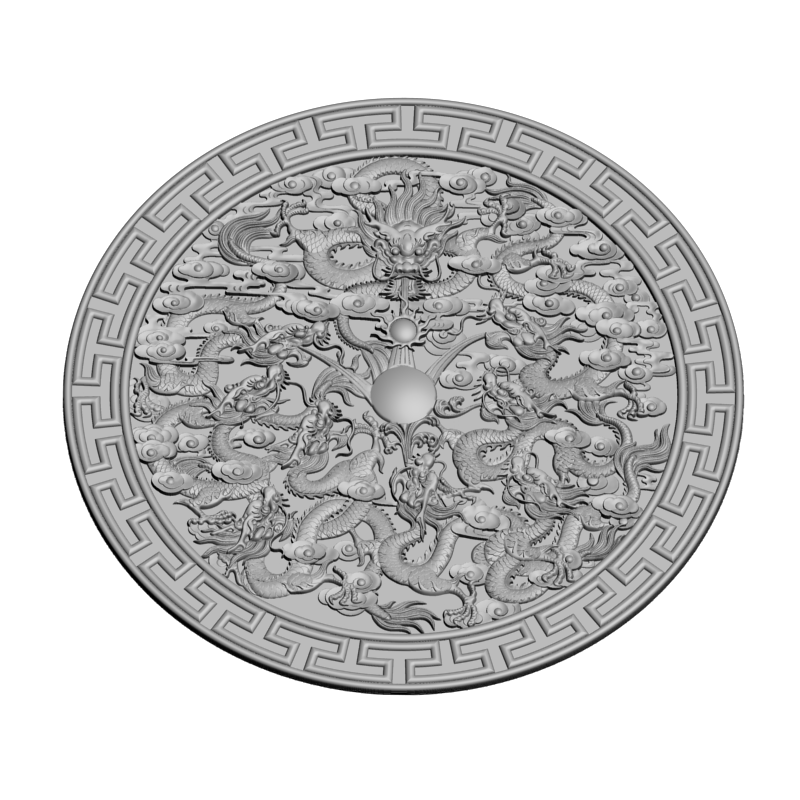 картинка Девять драконов D12-469 3D-STL.COM