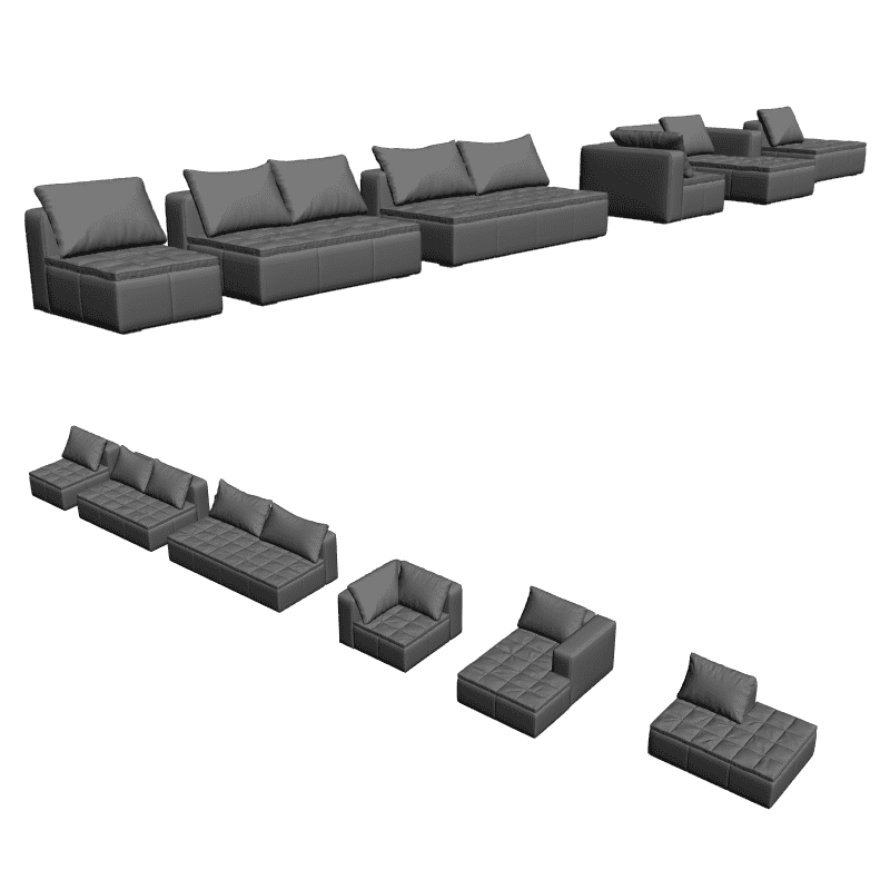 картинка Набор мягкой мебели M1-033 3D-STL.COM