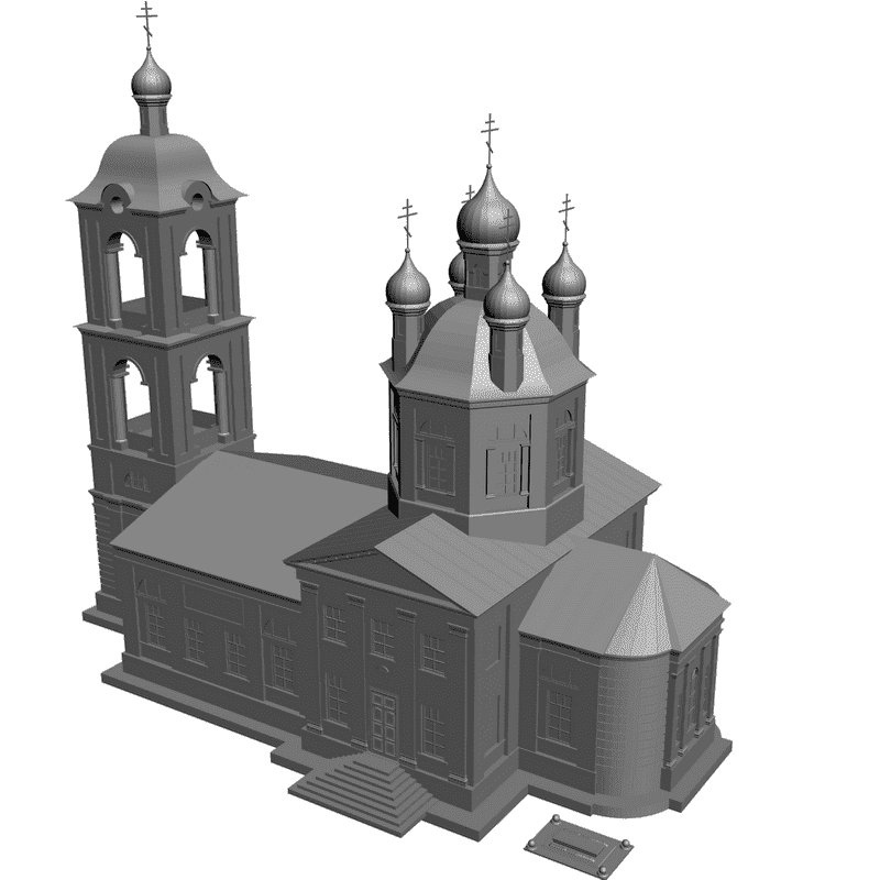 картинка Церковь H1-004 3D-STL.COM