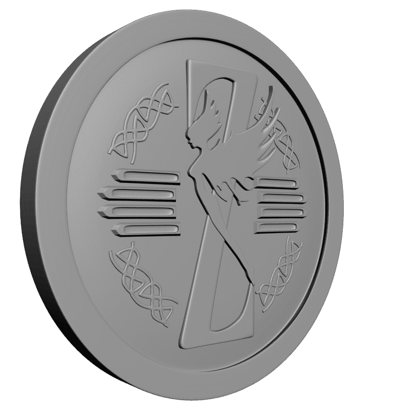 картинка ZanZarah Двухсторонняя монета P6-001 3D-STL.COM