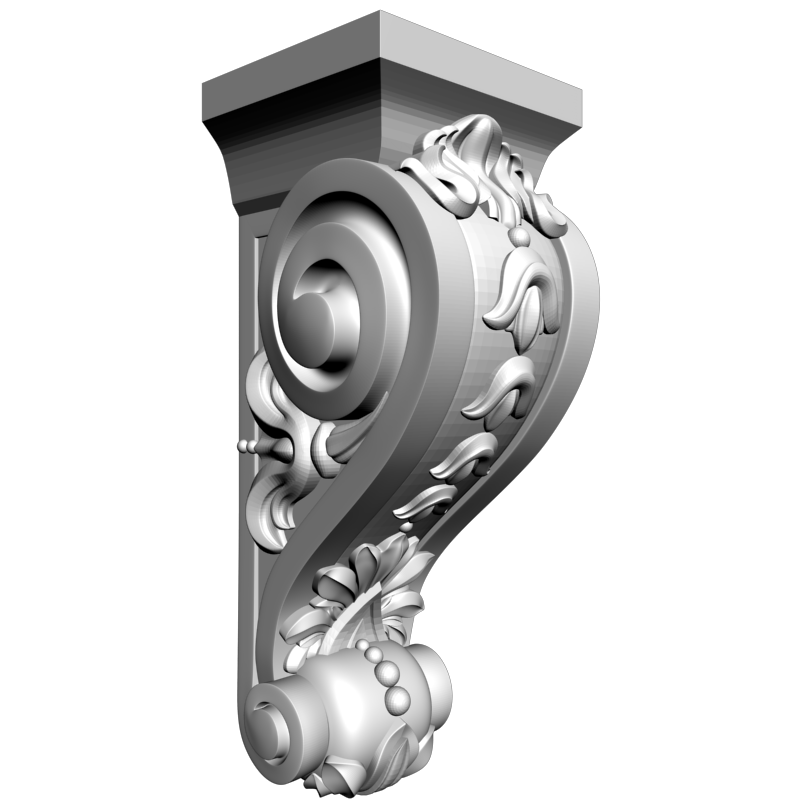 картинка Кронштейн резной D9-183 3D-STL.COM