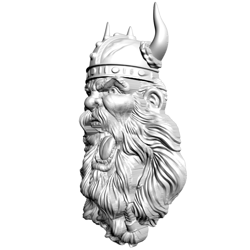 картинка Викинг кричит L1-086 3D-STL.COM