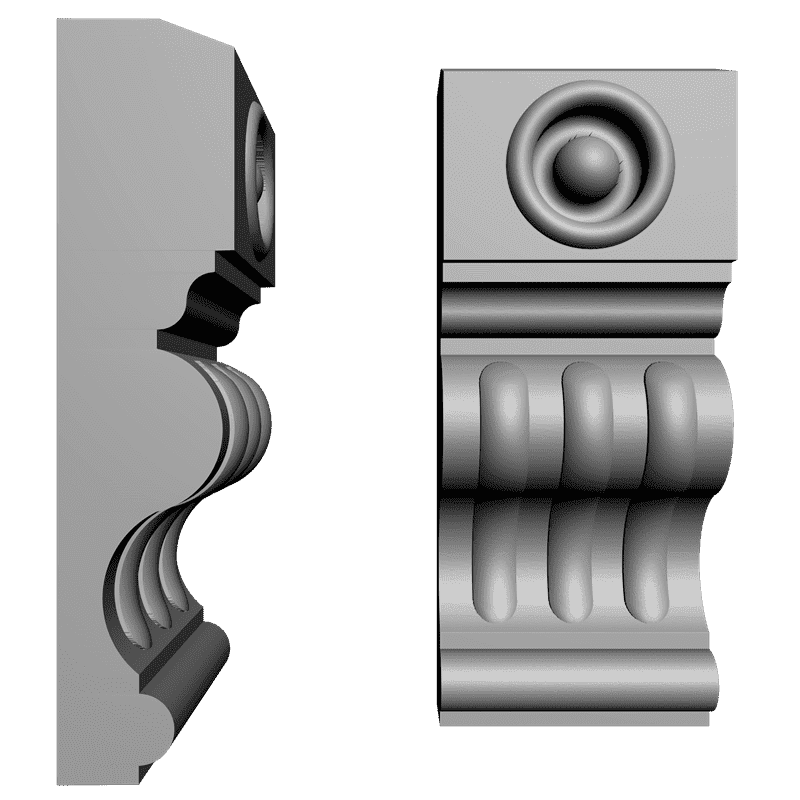 картинка Кронштейн резной D9-080 3D-STL.COM