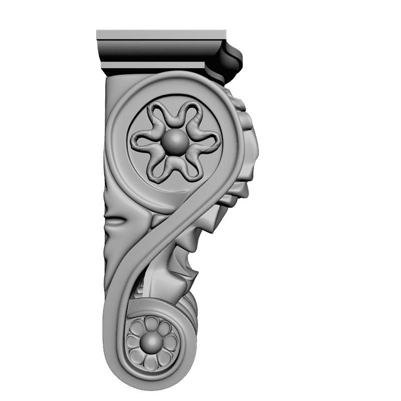 картинка Кронштейн резной D9-047 3D-STL.COM