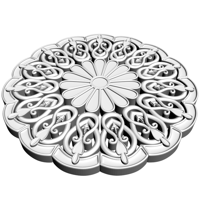 картинка Розетка резная D16-328 3D-STL.COM