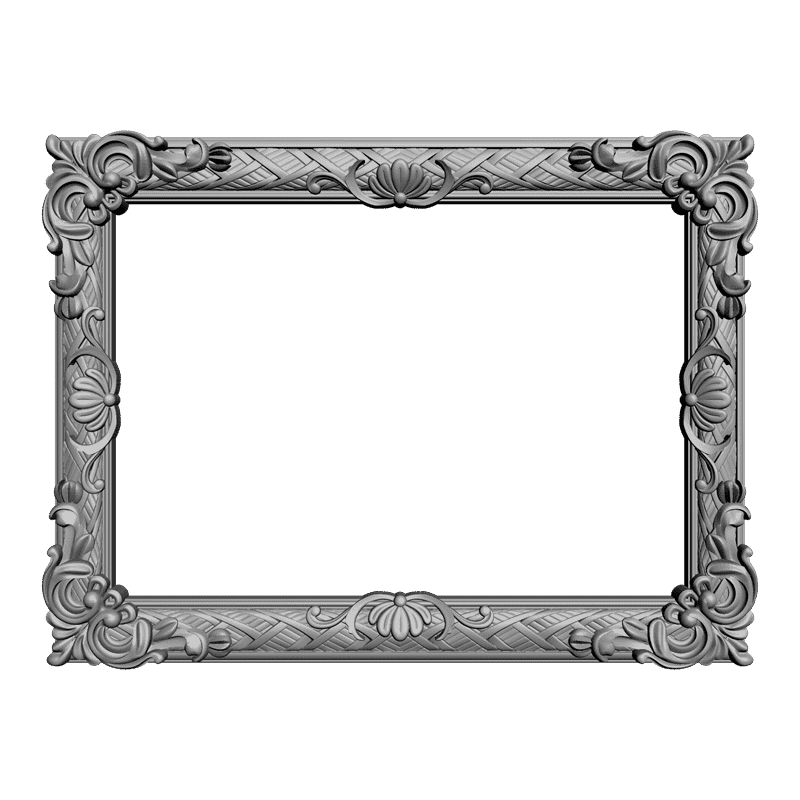 картинка Прямоугольная рама резная D14-096 3D-STL.COM