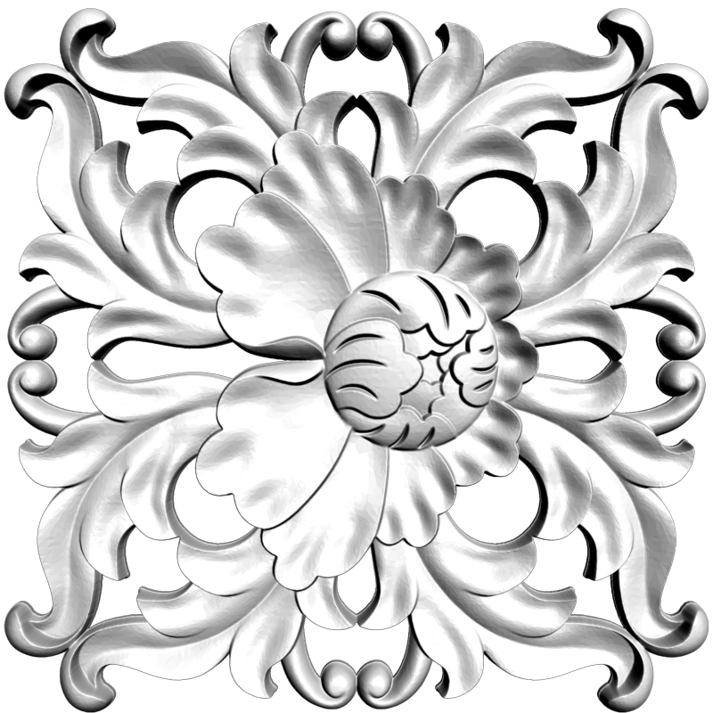 картинка Розетка резная D16-290 3D-STL.COM