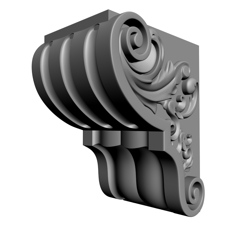 картинка Кронштейн резной D9-202 3D-STL.COM