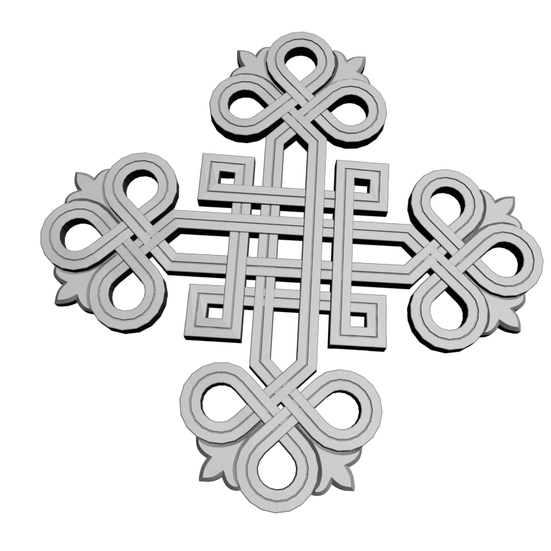 картинка Плетёнка - крест V9-151 3D-STL.COM