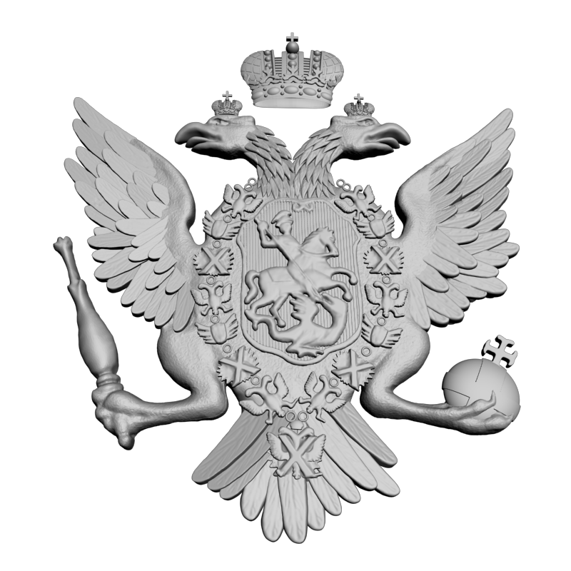 картинка Государственный герб России RG1-121 3D-STL.COM