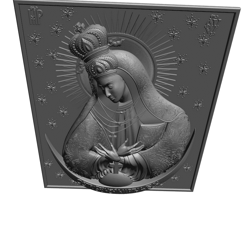 картинка Остробрамская Божья Матерь V3-007 3D-STL.COM