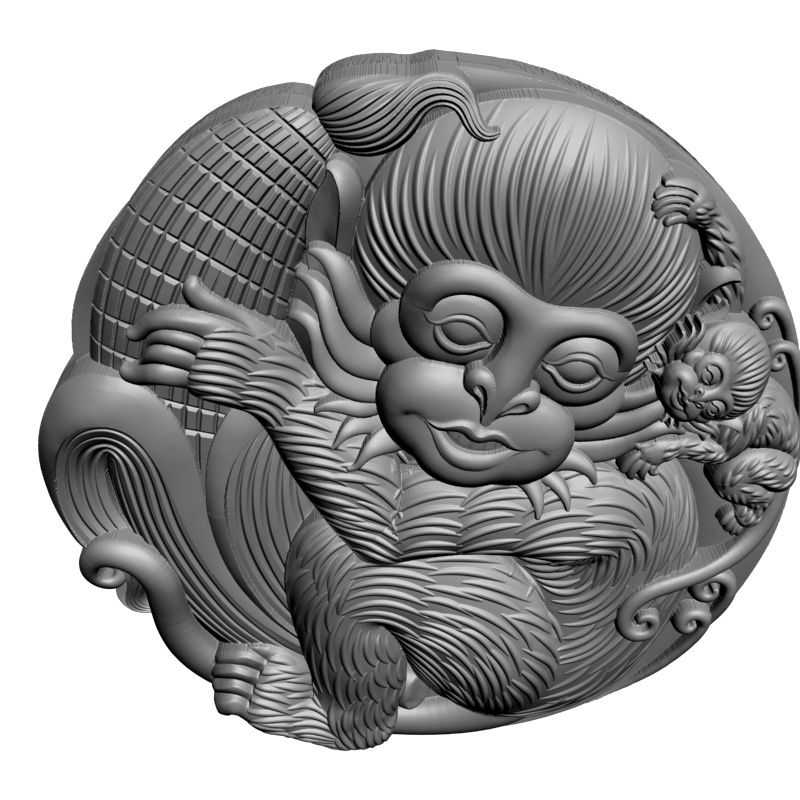 картинка Обезьяна D12-685 3D-STL.COM
