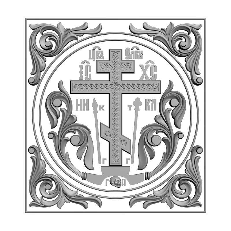 картинка Орнамент с крестом V9-137 3D-STL.COM