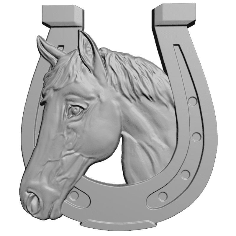 картинка Конь в подкове P4-046 3D-STL.COM