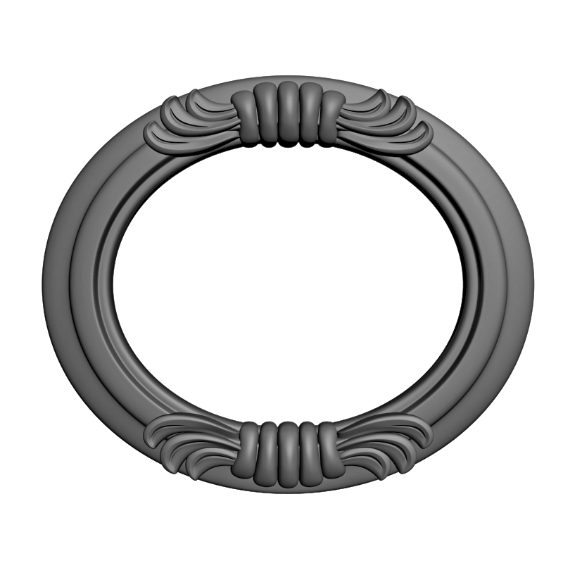 картинка Рама резная круглая D14-457 3D-STL.COM