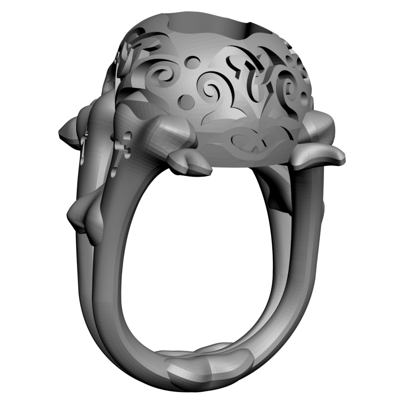 картинка Кольцо с черепом RY2-116 3D-STL.COM