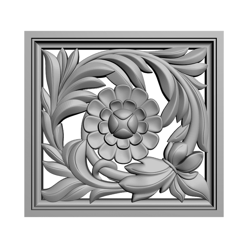 картинка Розетка резная D16-152 3D-STL.COM