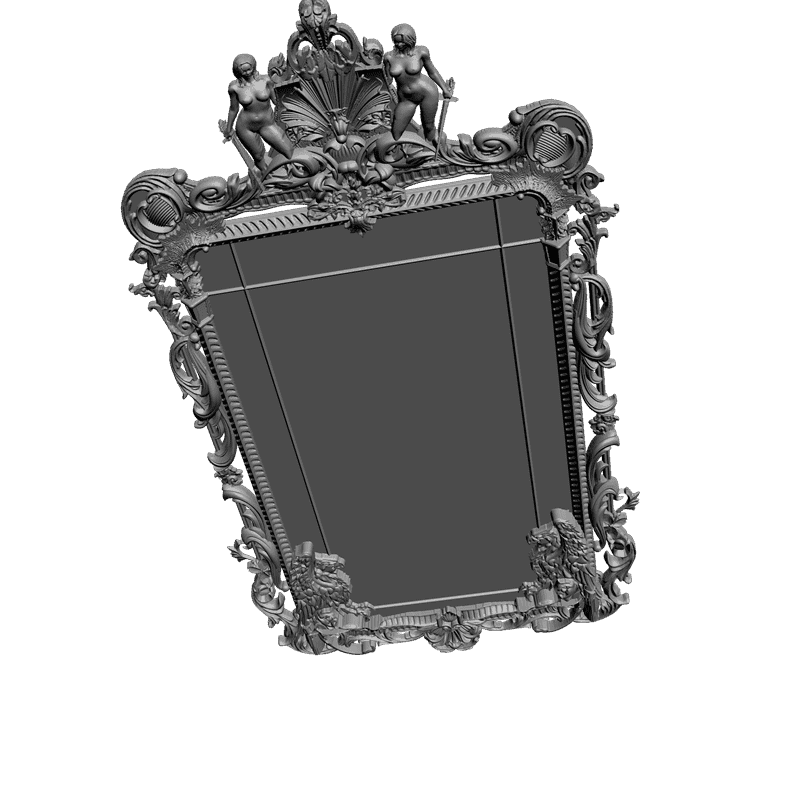 картинка Рама под зеркало с орлами D14-196 3D-STL.COM