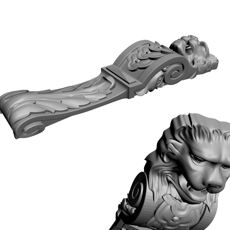 картинка Кронштейн резной D9-062 3D-STL.COM
