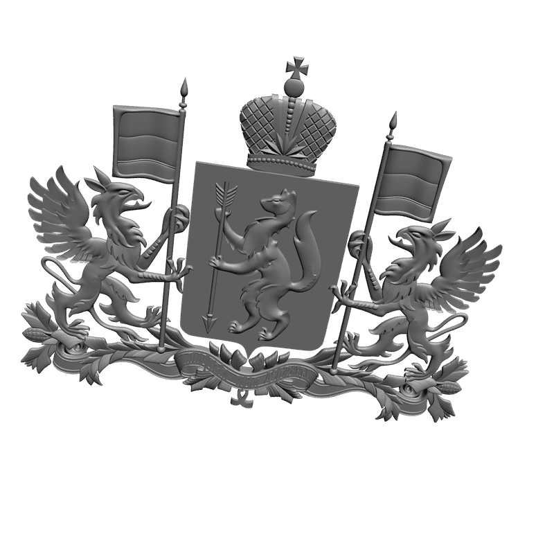 картинка Герб Свердловской области RG1-016 3D-STL.COM