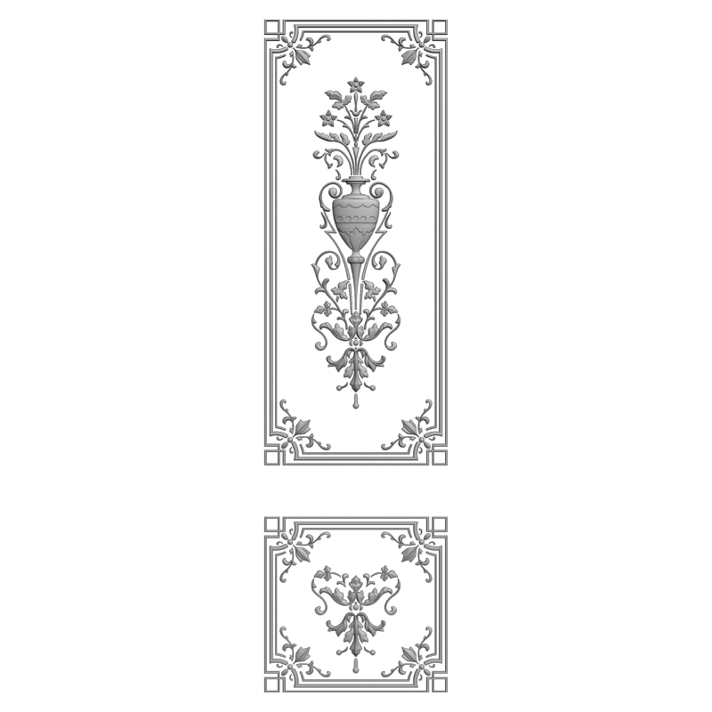 картинка Двери резные H3-076 3D-STL.COM