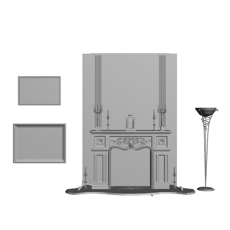 картинка Камин H4-024 3D-STL.COM