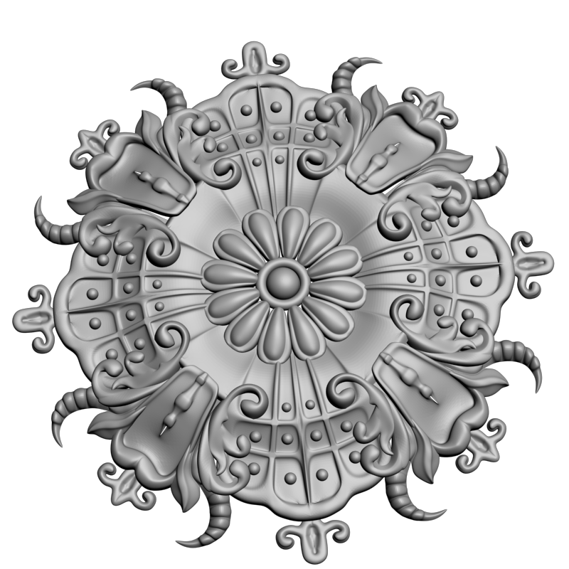 картинка Розетка Ренесанс D16-285 3D-STL.COM