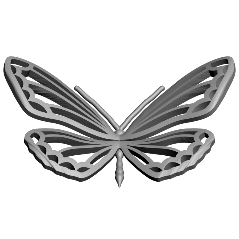 картинка Бабочка F6-036 3D-STL.COM