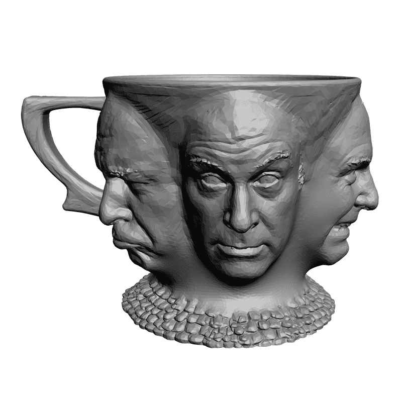 картинка Кружка с лицами H5-024 3D-STL.COM