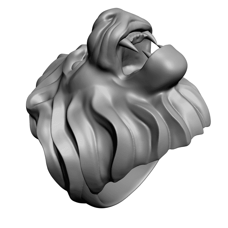 картинка Перстень "Голова льва" RY2-004 3D-STL.COM