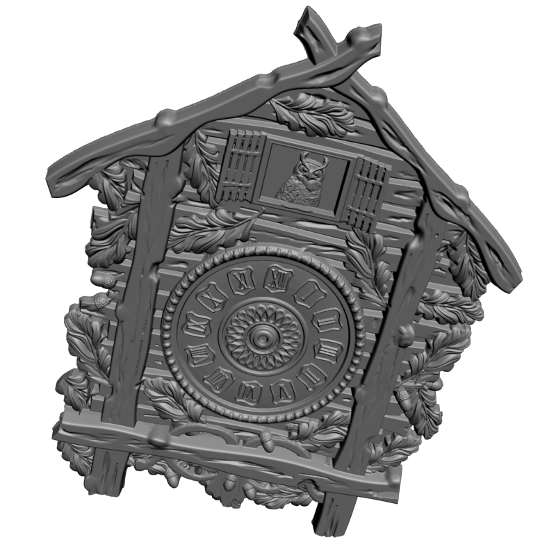 картинка Часы с филином P3-198 3D-STL.COM