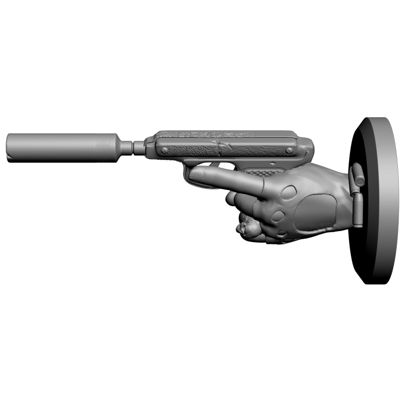 картинка Рука с пистолетом RO2-026 3D-STL.COM
